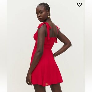 Reformation Niara Dress Cherry - Size 0